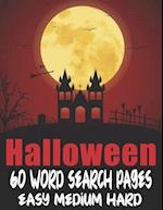 Halloween 60 Word Search Pages Easy Medium Hard