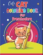 Cute Cat Coloring Book for Preschoolers