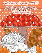 Coloriages du mois - N°10 - L'automne, Halloween, Thanksgiving