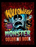 Halloween Monster Coloring Book Ages 4-8