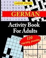 LARGE PRINT GERMAN Activity Book for Adults