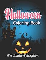 Halloween Coloring Book For Adults Relaxation