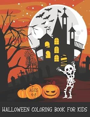 Halloween Coloring Book For Kids Ages 4-8