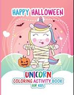 Unicorn Halloween Coloring Activity Book