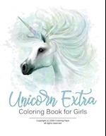 Unicorn Extra Coloring Book for Girls