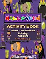 Halloween Activity Book for Grades 3-5