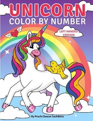 Unicorn Color By Number - Left Handed Version