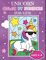 Unicorn Color By Numbers for Kids Ages 4-8