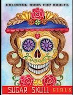 coloring book for adults sugar skull girls