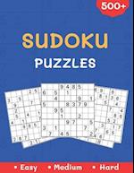 500+ Sudoku Puzzles: Easy to Hard | Sudoku Puzzle Book For Adults Large Print 