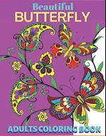 Beautiful Butterfly Adults Coloring Book : 50 Beautiful Butterfly Coloring Page Stress Relieving Designs 