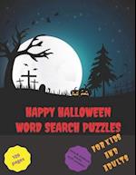 Happy Halloween Word Search Puzzles for Kids and Adults: A Fun Kids & Adults Workbook Game For Word Searching! 