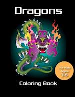 Dragons Coloring Book for kids ages 3-6