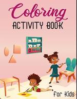 Coloring Activity Book for Kids: ABC Alphabet Annimals (8.5x11) 81 Pages 