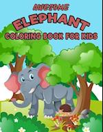 Awesome Elephant Coloring book for Kids