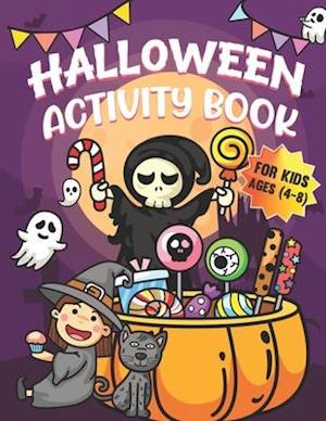 Halloween Activity Book For Kids Ages 4-8