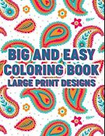 Big And Easy Coloring Book Large Print Designs