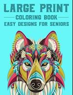 Large Print Coloring Book Easy Designs For Seniors