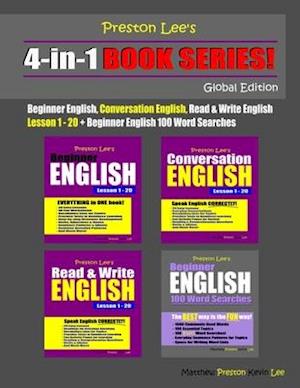 Preston Lee's 4-in-1 Book Series! Beginner English, Conversation English, Read & Write English Lesson 1 - 20 & Beginner English 100 Word Searches - Gl