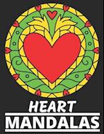 Heart Mandalas: Simple Mandalas For Seniors | 50 Large Print Stress Relief, Meditation And Fun Mandalas 