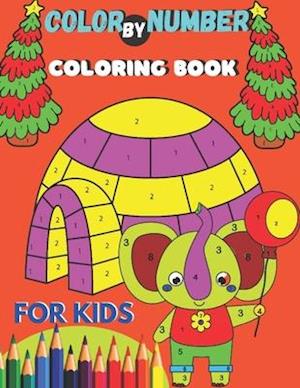 Color By Number Coloring Book For Kids : 50 Unique Color By Number Design With Kids Coloring Book