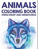 Animals Coloring Book Stress Relief And Mindfulness