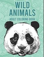 Wild Animals Adult Coloring Book