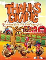 Thanksgiving Coloring Book for Kids Ages 4-8