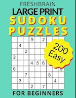 FRESHBRAIN - Large Print Sudoku Puzzles For Beginners
