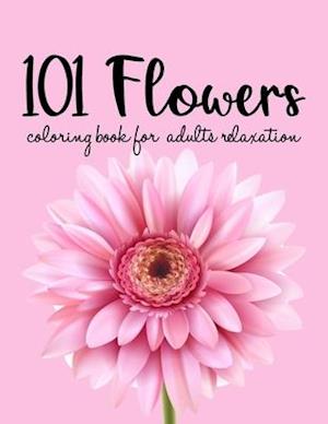 Få 101 Flowers Coloring Book af Sabbuu Editions som Paperback bog på