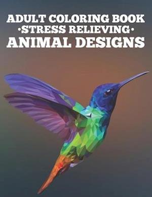 Adult Coloring Book Stress Relieving Animal Designs