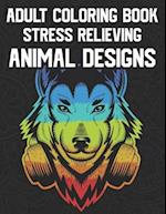 Adult Coloring Book Stress Relieving Animal Designs