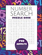 number search puzzle book for adults
