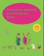 Premium animal coloring for kids