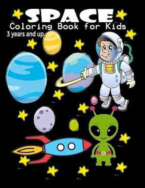 Space Coloring Book for Kids 3 Years and Up