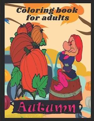 Autumn coloring book for adults