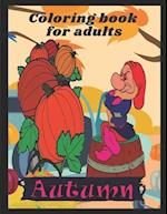 Autumn coloring book for adults