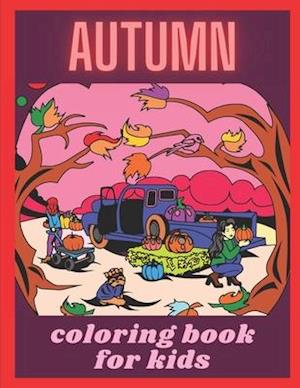 Autumn coloring book for kids