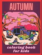 Autumn coloring book for kids