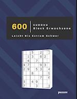 600 Sudoku Block Erwachsene Leicht Bis Extrem Schwer