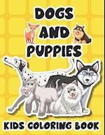 Dogs And Puppies Kids Coloring Book