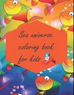 Sea universe coloring book for kids