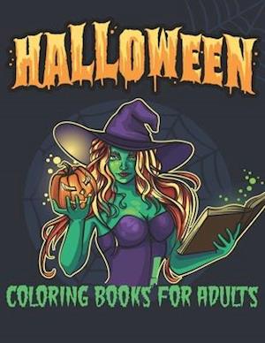 Halloween Coloring Books for Adults: Halloween Coloring Books For Adults Featuring Beautiful Portrait Relaxation