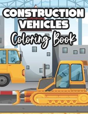 Construction Vehicles Coloring Book