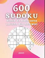 600 Sudoku Block Erwachsene Leicht Bis Schwer