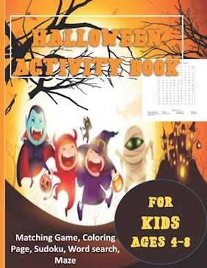 Halloween Activity Book for Kids Ages 4-8