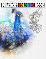 Peacocks coloring book