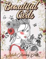Beautiful Girls Adult Coloring Book