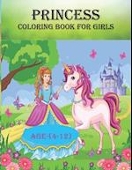 Princess coloring book for girls