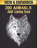 New 200 Animals Coloring Book Adult